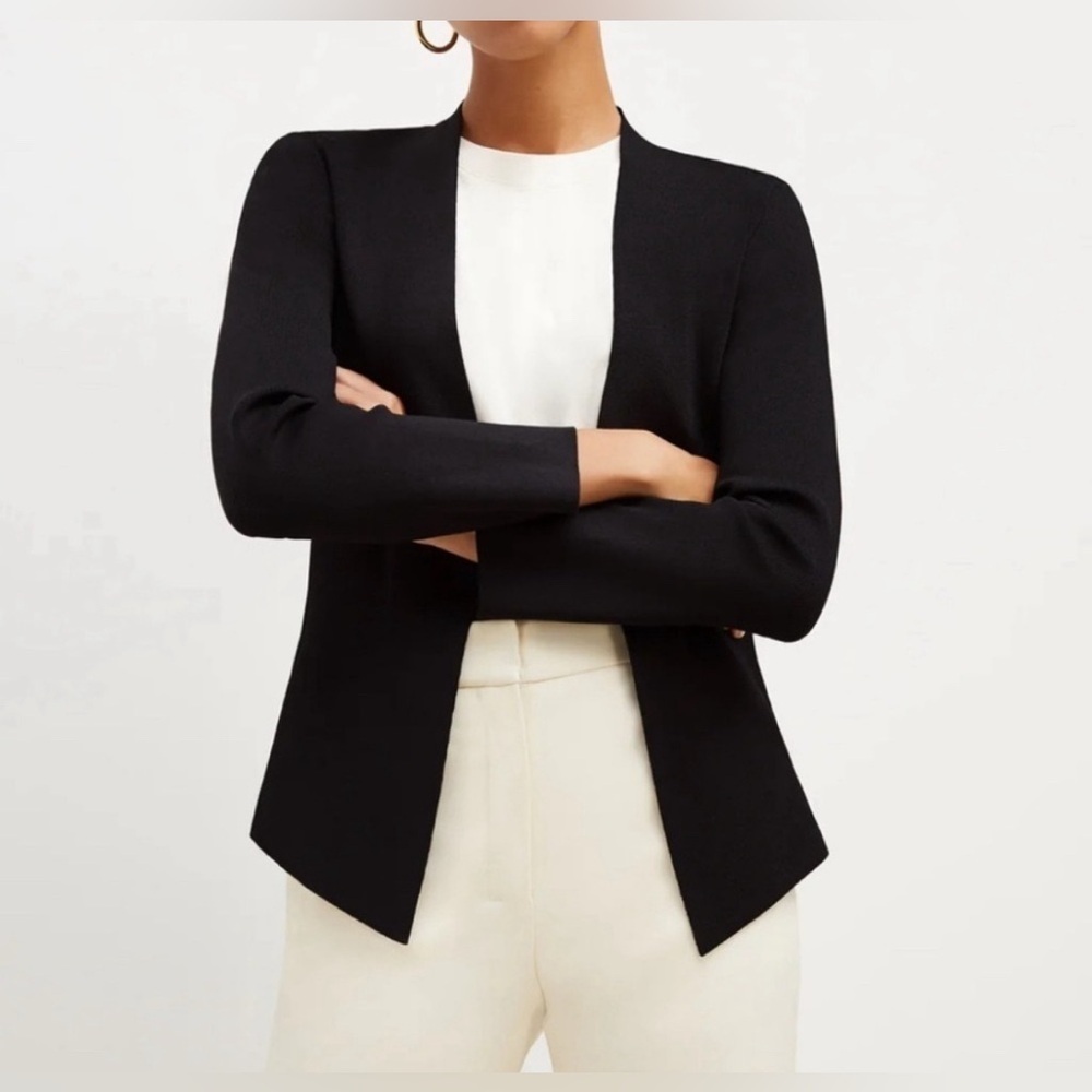 MM Lafleur Classic Black Open-Front Cardigan